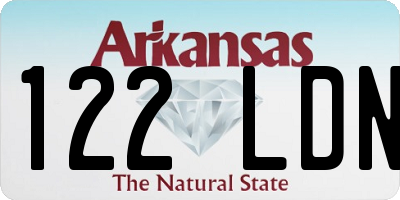 AR license plate 122LDN