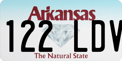 AR license plate 122LDV