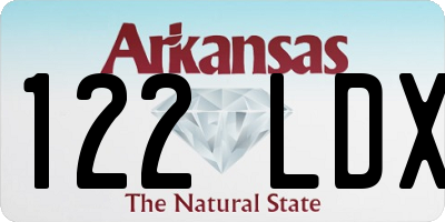 AR license plate 122LDX