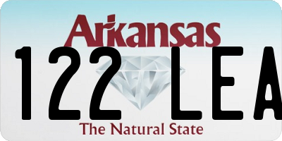 AR license plate 122LEA