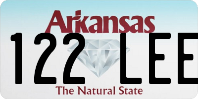 AR license plate 122LEE