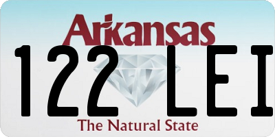 AR license plate 122LEI