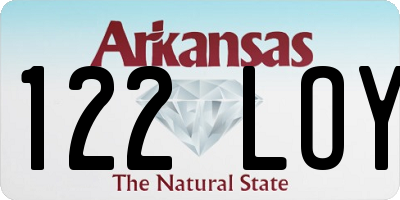 AR license plate 122LOY