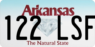 AR license plate 122LSF