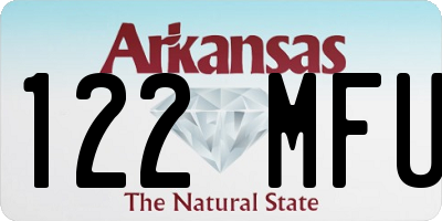 AR license plate 122MFU