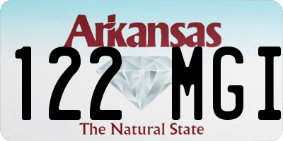 AR license plate 122MGI