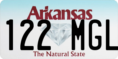 AR license plate 122MGL