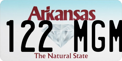 AR license plate 122MGM