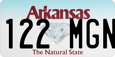 AR license plate 122MGN