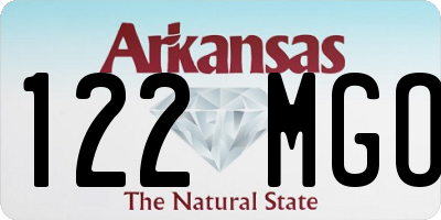 AR license plate 122MGO