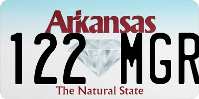 AR license plate 122MGR