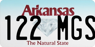 AR license plate 122MGS