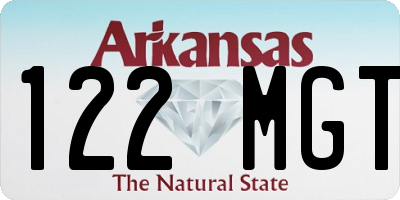 AR license plate 122MGT