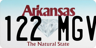 AR license plate 122MGV