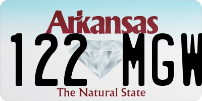 AR license plate 122MGW