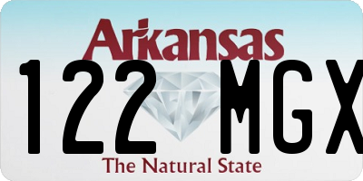 AR license plate 122MGX