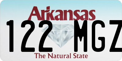 AR license plate 122MGZ