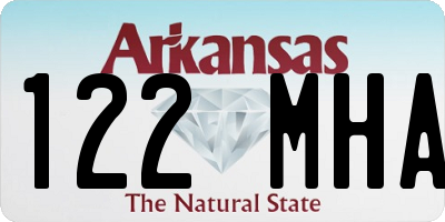 AR license plate 122MHA