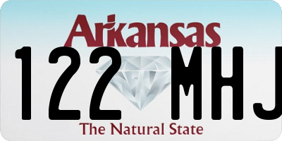 AR license plate 122MHJ