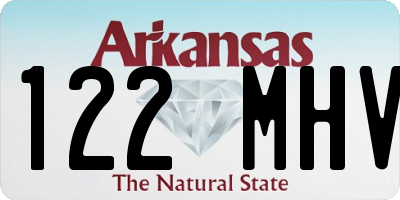 AR license plate 122MHV