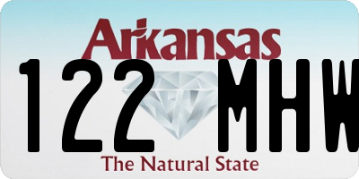 AR license plate 122MHW