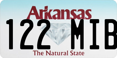 AR license plate 122MIB
