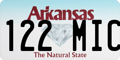 AR license plate 122MIC