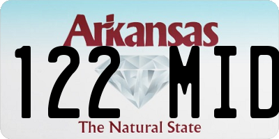 AR license plate 122MID