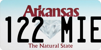 AR license plate 122MIE