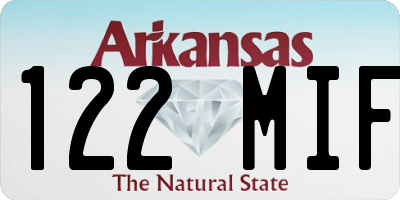 AR license plate 122MIF