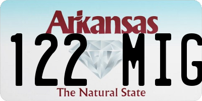 AR license plate 122MIG