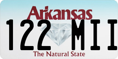 AR license plate 122MII