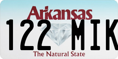 AR license plate 122MIK