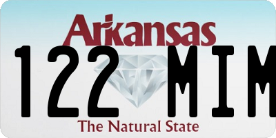 AR license plate 122MIM