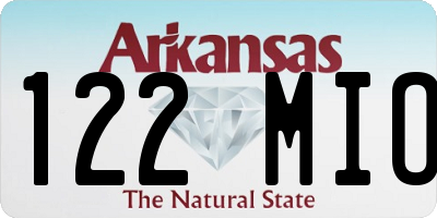AR license plate 122MIO