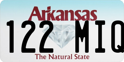 AR license plate 122MIQ
