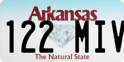 AR license plate 122MIV