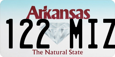 AR license plate 122MIZ