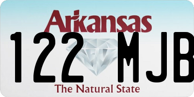 AR license plate 122MJB