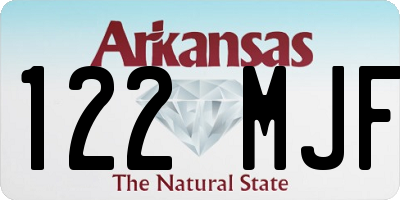 AR license plate 122MJF