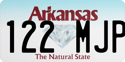 AR license plate 122MJP