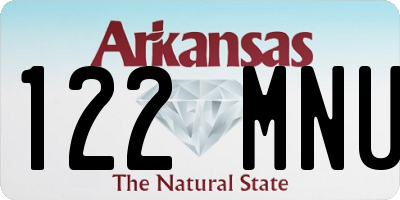 AR license plate 122MNU