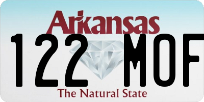 AR license plate 122MOF
