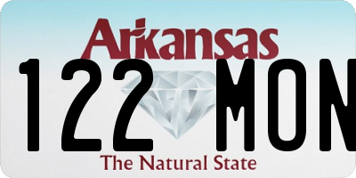 AR license plate 122MON
