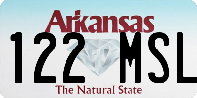 AR license plate 122MSL