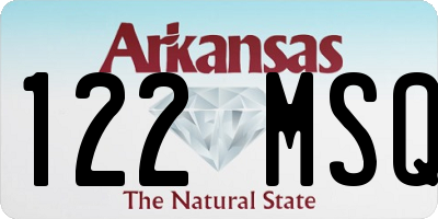AR license plate 122MSQ