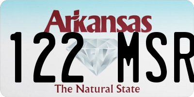 AR license plate 122MSR