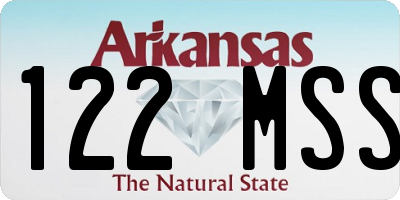 AR license plate 122MSS