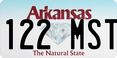 AR license plate 122MST