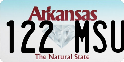 AR license plate 122MSU
